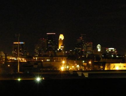 Minneapolis, MN just 
before Earth Hour 2009