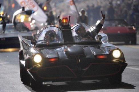 The original Batmobile is seen during the 2012 Hollywood Christmas Parade in Los Angeles November 25, 2012. Photo by Phil McCarten