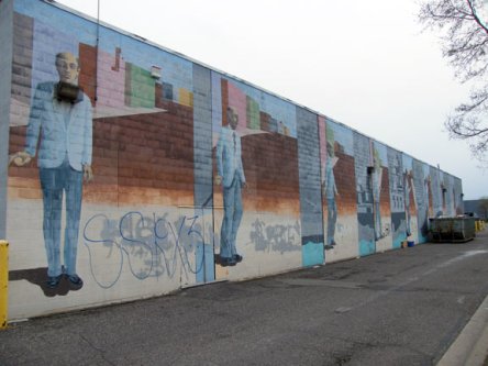 Mural behind the Lake St. 
KMart in Minneapolis