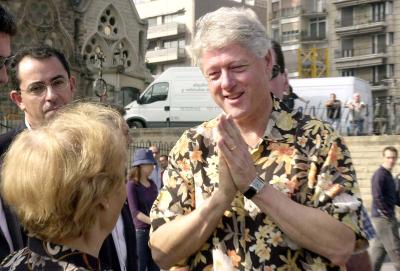 Bill Clinton In Barcelona