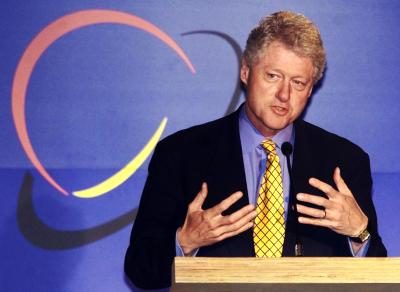 Bill Clinton In Ghent, Belgium