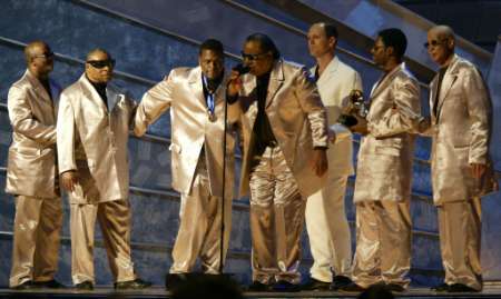 Since forming in 1939, the Grammy-winning band the Blind Boys of Alabama has been traveling the world, are shown accepting the Grammy for Best Traditional Soul Gospel Album Feb. 27. Photo by Gary Hershorn