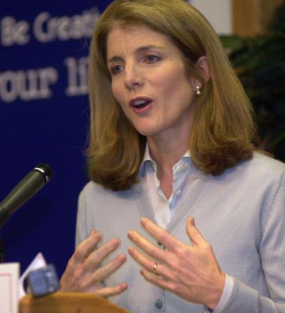 Caroline Kennedy (Schlossberg) at Countee Cullen Regional Library in Harlem