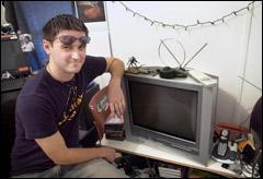 Chris van Rossman & his flat-screen Toshiba