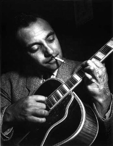 Django Reinhardt, 1946.  Photo by William Gottlieb.