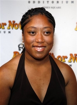 Jalisa 'The Eyepopper' Thompson arrives for the grand opening of the Ripley's Believe It or Not Odditorium Thursday, June 21, 2007 in New York. Photo by Jason DeCrow