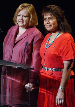 Judy Shepard, left, and Pauline Martinez, right. Photo by Rene Macura