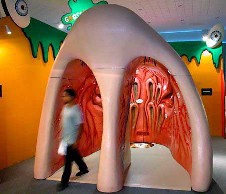 A giant nose at Singapore's Grossology exhibit. Photo by Aundry Gan