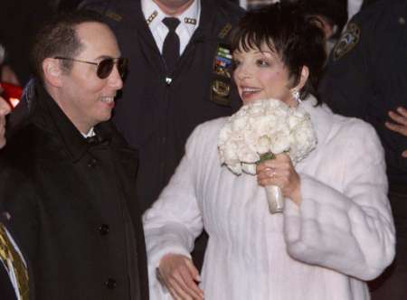 Liza Minnelli and new husband David Gest leave the Marble Collegiate Church in New York City, March 16, 2002 after their wedding. Photo by Mike Segar