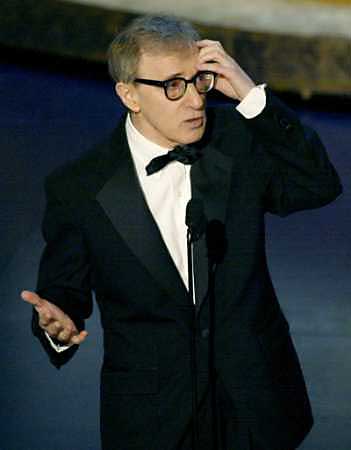 Woody Allen, at the 74th annual Academy Awards in Hollywood March 24, 2002. Photo by Gary Hershorn