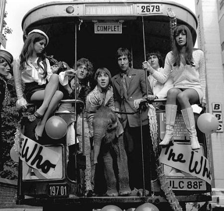 Members of the rock band The Who, from left, Roger Daltrey, Pete Townshend, John Entwistle, and Keith Moon, are shown in an undated file photo