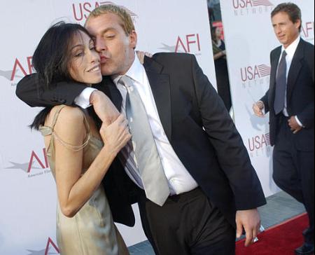 Actor Tom Sizemore arrives with former Hollywood madam Heidi Fleiss at the 30th AFI Life Achievement Award honoring Tom Hanks, at the Kodak Theater in Los Angeles, Wednesday, June 12, 2002. Sizemore was a cast member with Hanks in the 1998 World War II film, 