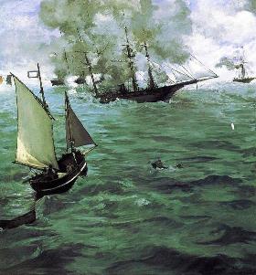 Edouard Manet's Battle of the Keersarge and the Alabama