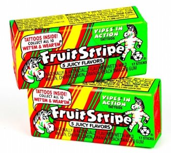 zebra stripe gum flavors